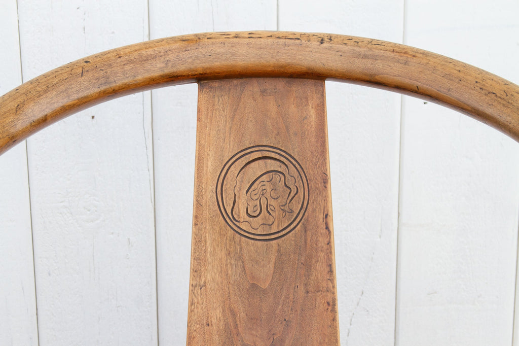 Pair of Golden Elm Chinese Club Chairs