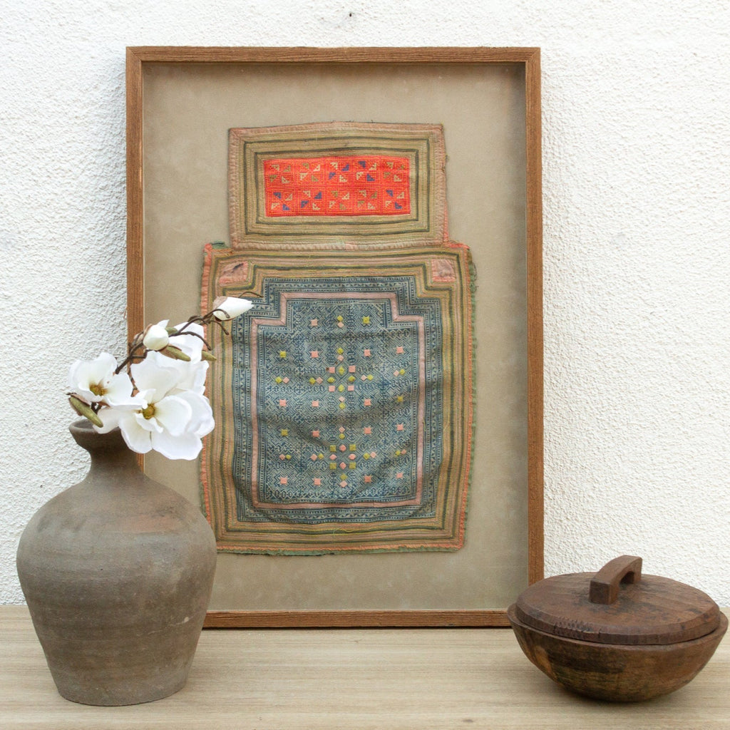 19th Century Framed Hmong Embroidery
