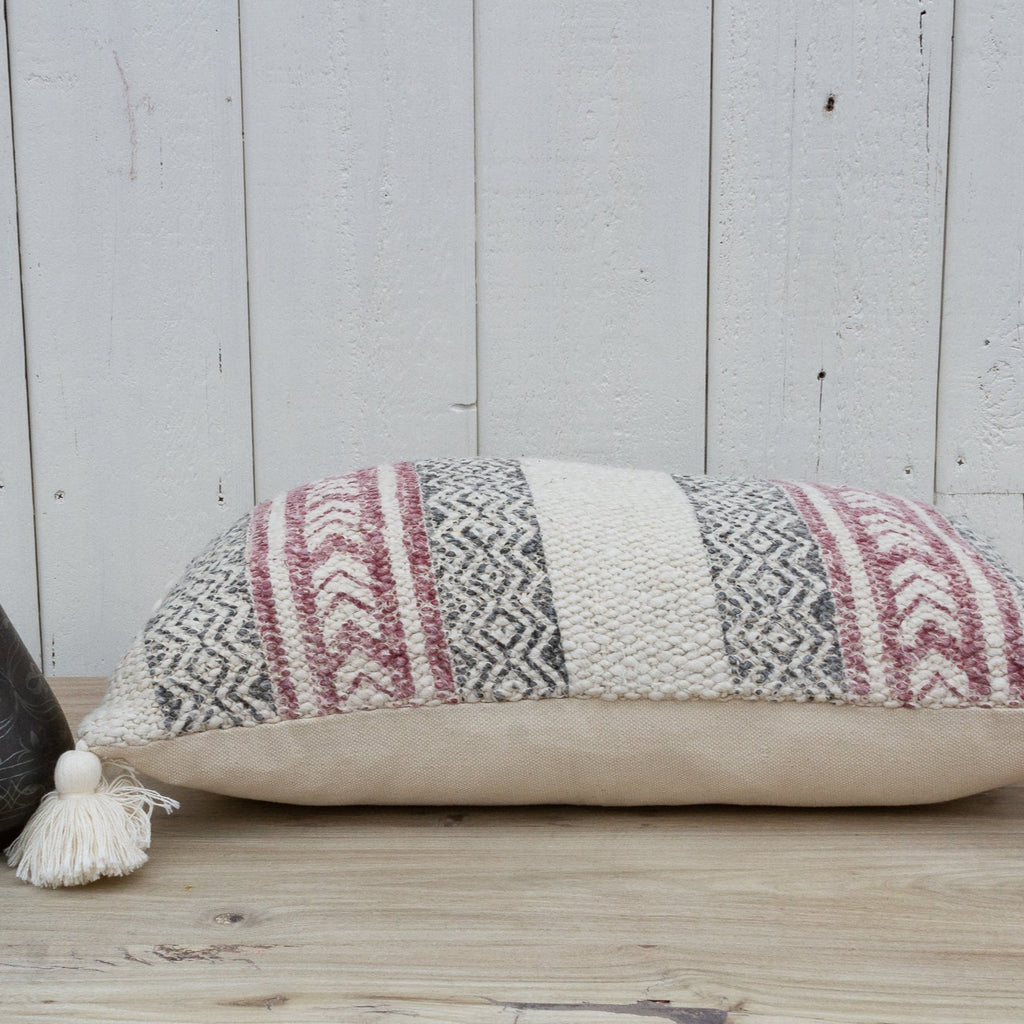 Rose Mist Nomadic Moroccan Lumbar Pillow Cover (Trade)