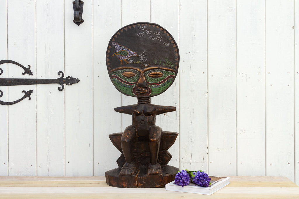 Vintage Tall African Beaded Statue - SmithHönig