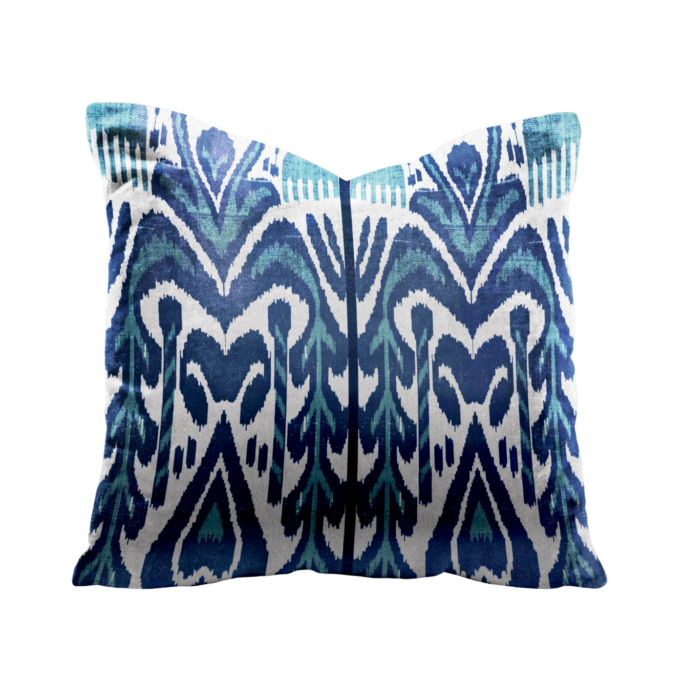 Blue sales ikat pillow