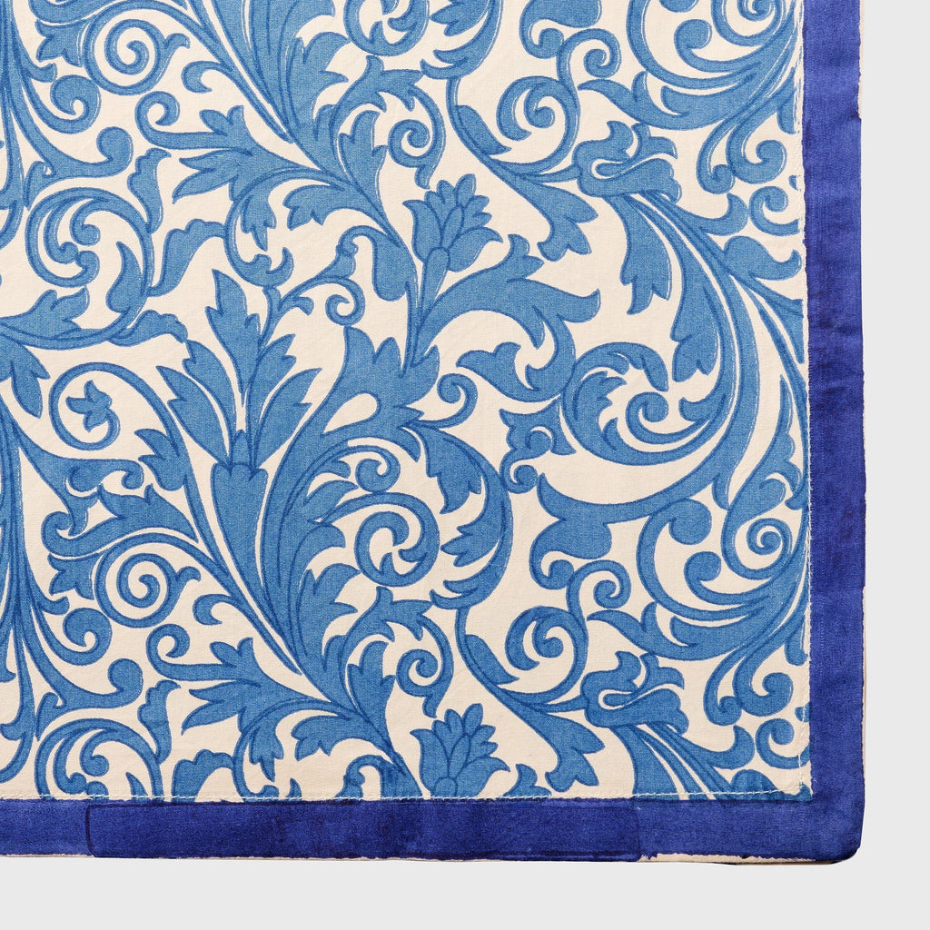 Damask Print Tablecloth, Blue