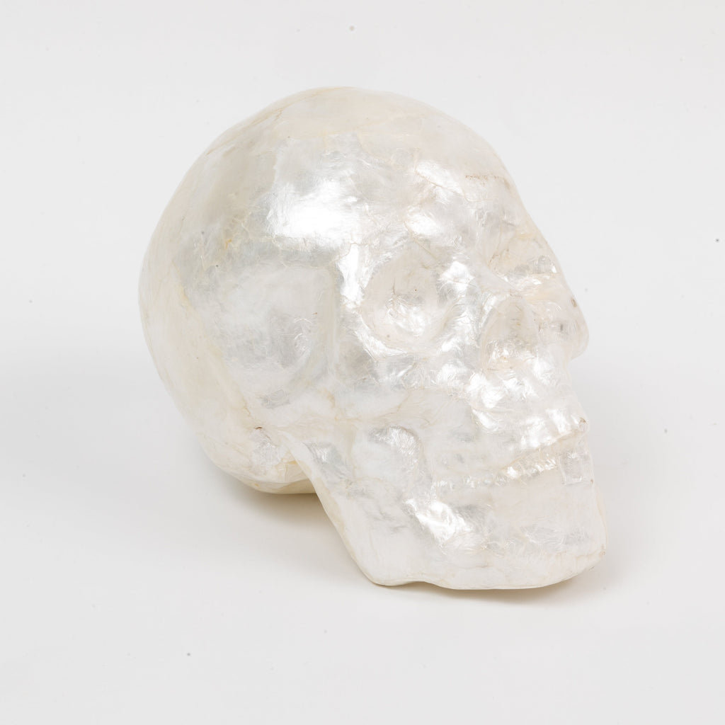 Capiz skull, pearl