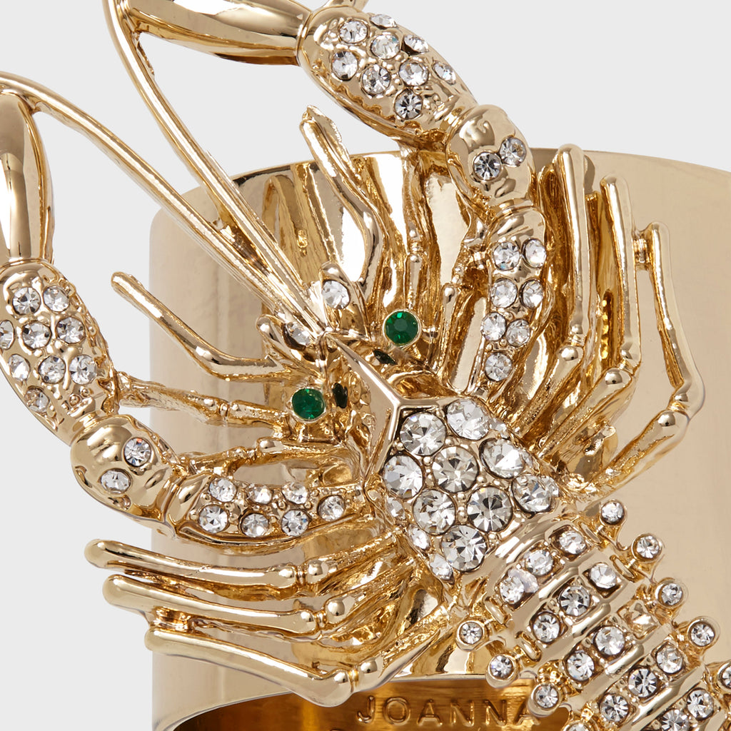 Sparkle lobster napkin rings, set of two