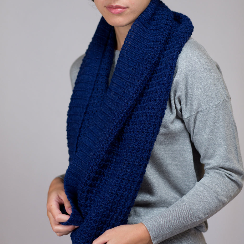 Waffle Knit Infinity Scarf