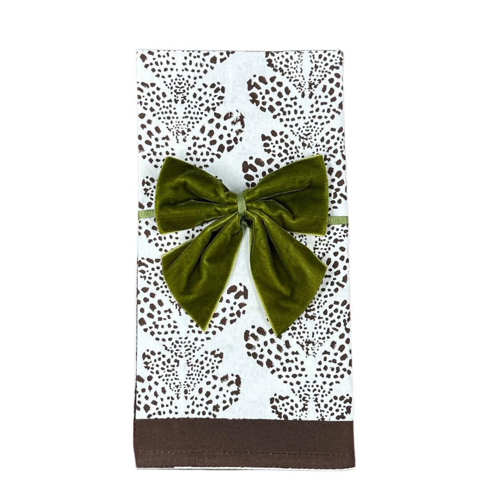 Olive: Velvet Bow Napkin Ties - (Set of 4)