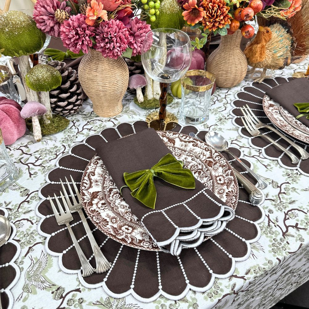 Studio Collection: Pippa Napkin - Cocoa/White (Set of 4)