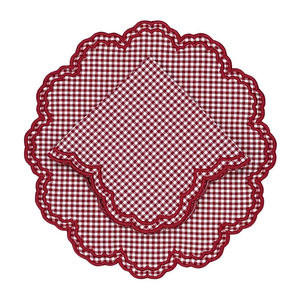 Bettina Placemat - Red Gingham (Set of 4)