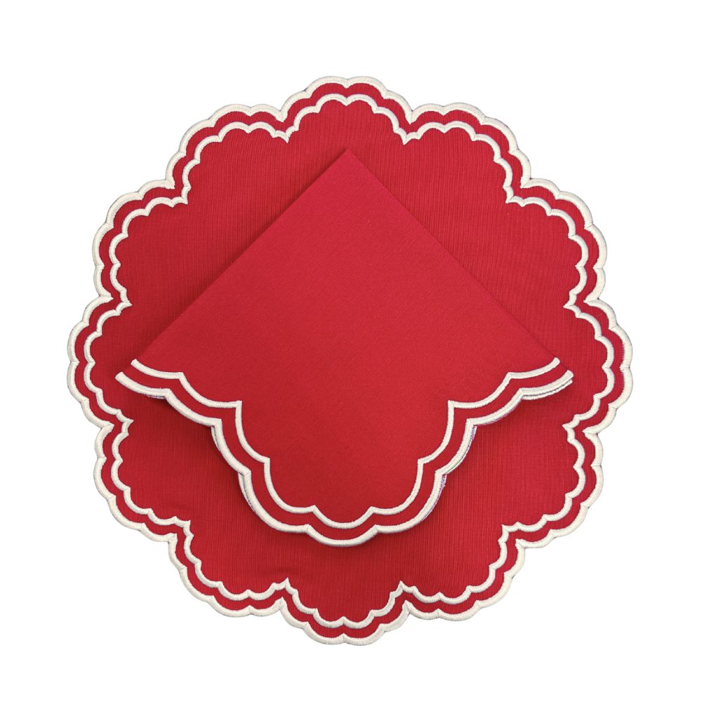 Bettina Placemat - Red (Set of 4)