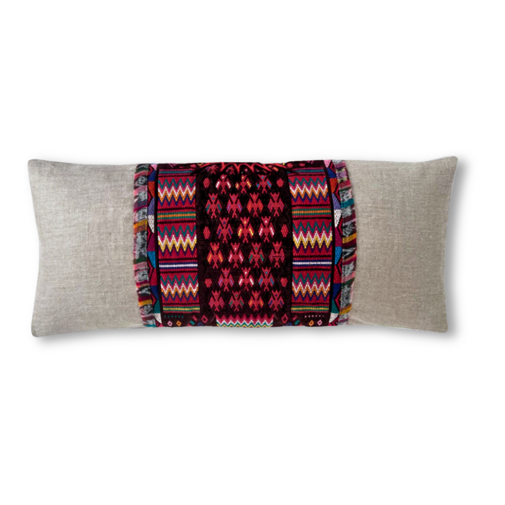 Huipil & Hemp Throw Pillow Cover