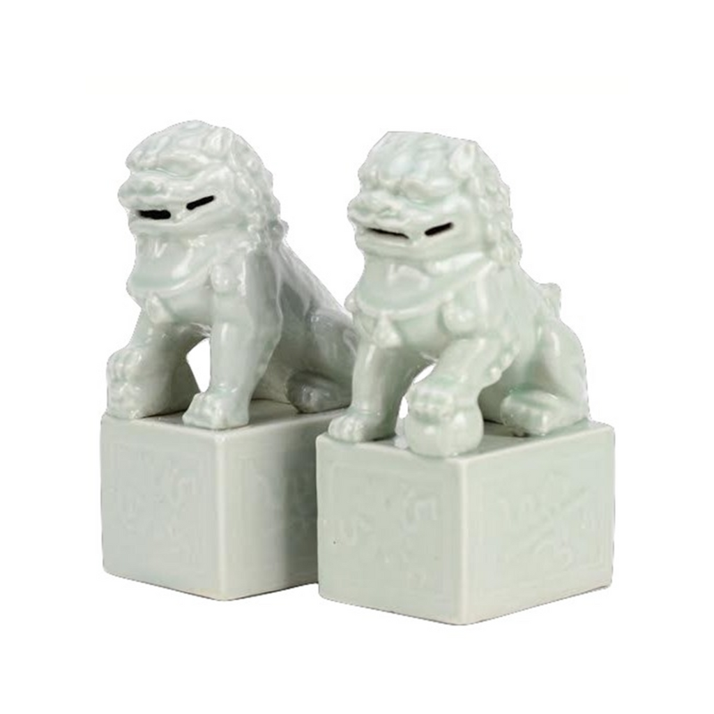 Mini White Foo Dogs
