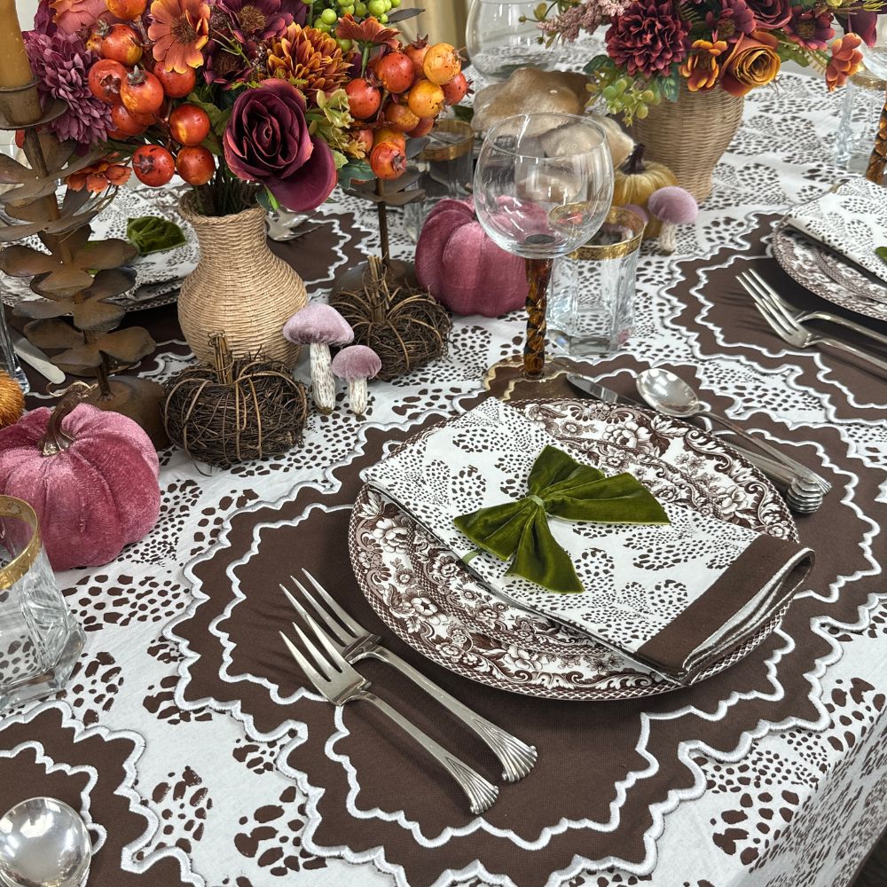 Whitley Placemat - Cocoa and White (Set of 4)