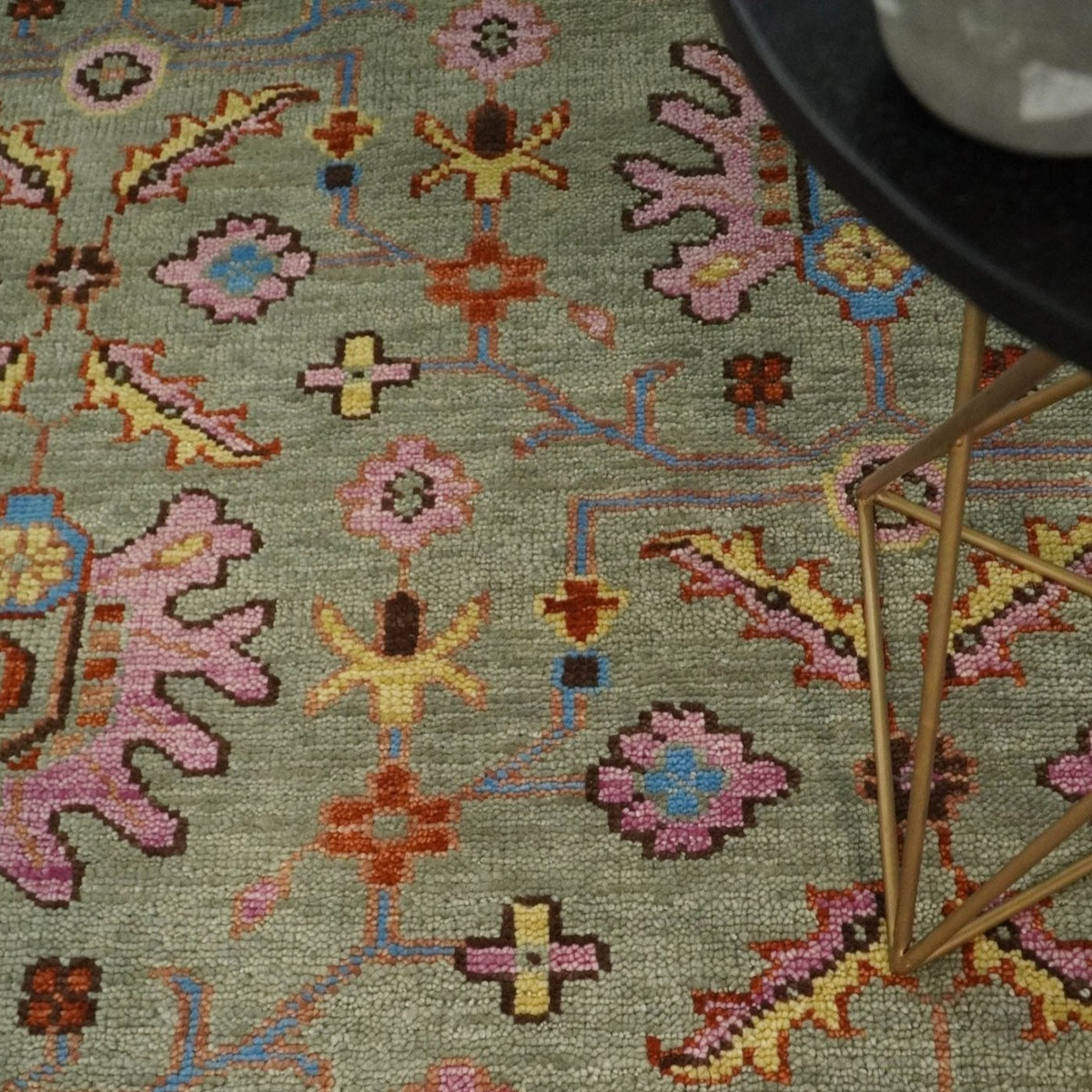 Vintage Style Oushak Wool Area Rug | SmithHönig