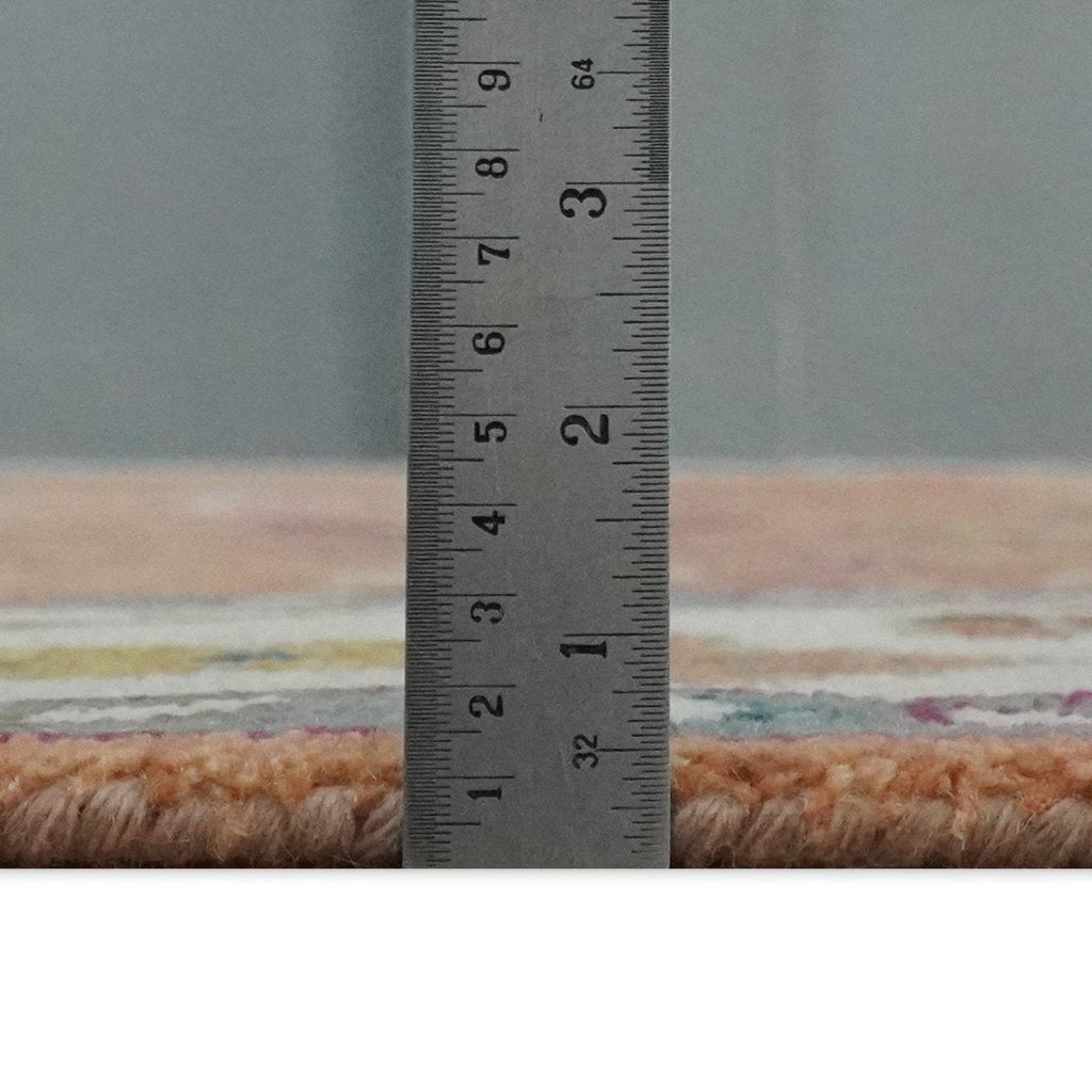 Antique Floral Peach and Ivory Hand knotted Traditional Oushak 8x10 wool Area Rug