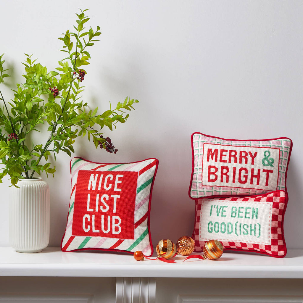 Needlepoint christmas pillows best sale