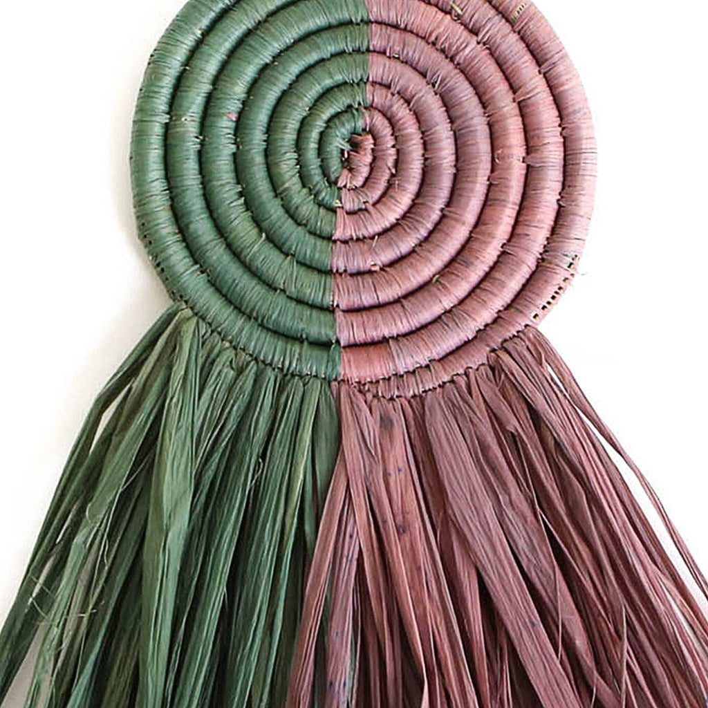 Lilac & Green Fringed Ornament - Rwanda