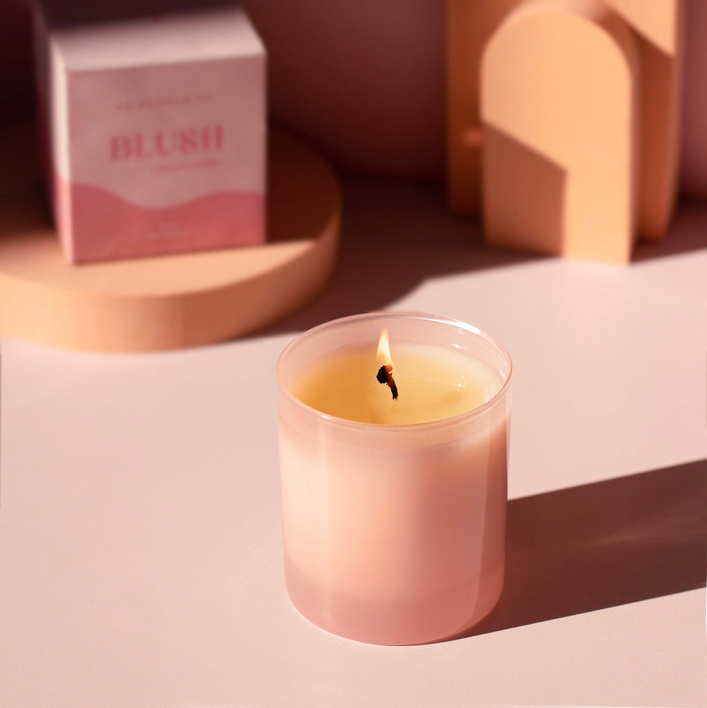 Blush 9 oz. Hue Candle (Campari Chiffon)