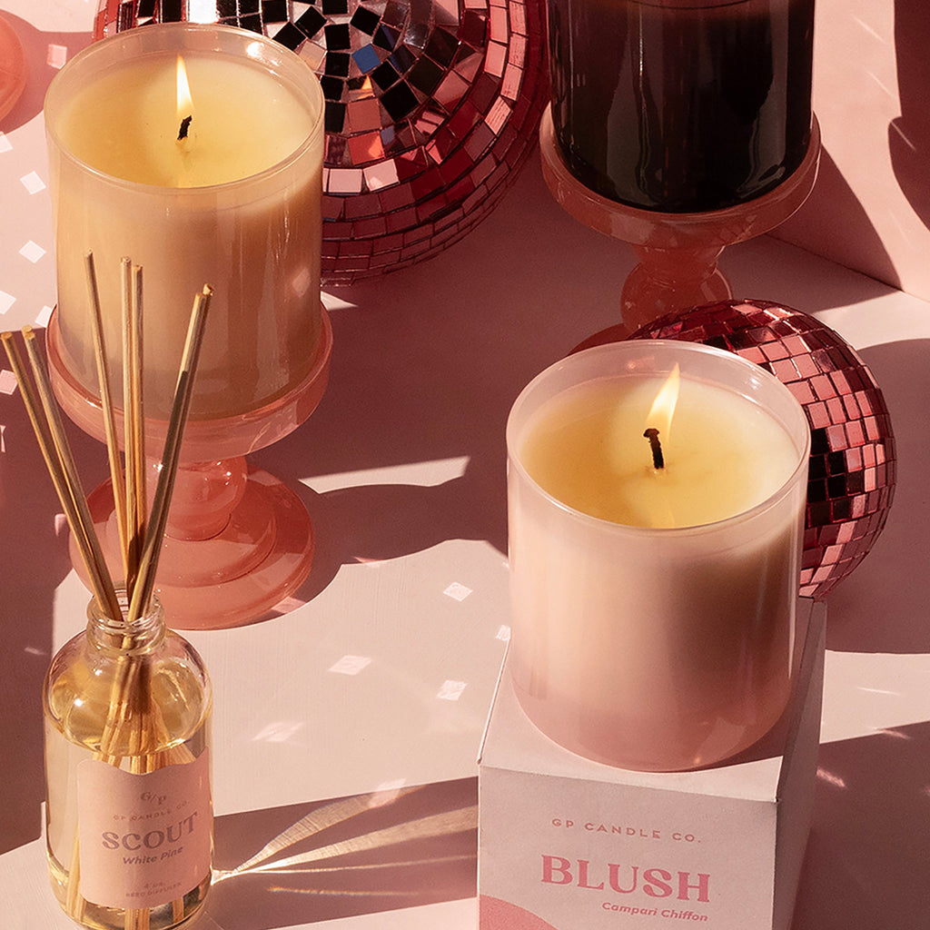 Blush 9 oz. Hue Candle (Campari Chiffon)