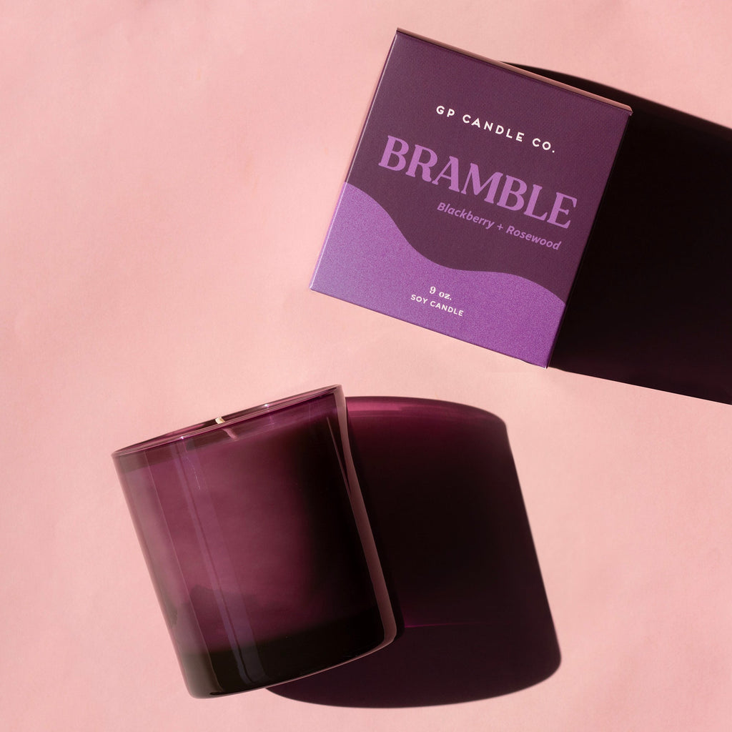 Bramble 9 oz. Hue Candle (Blackberry + Rosewood)