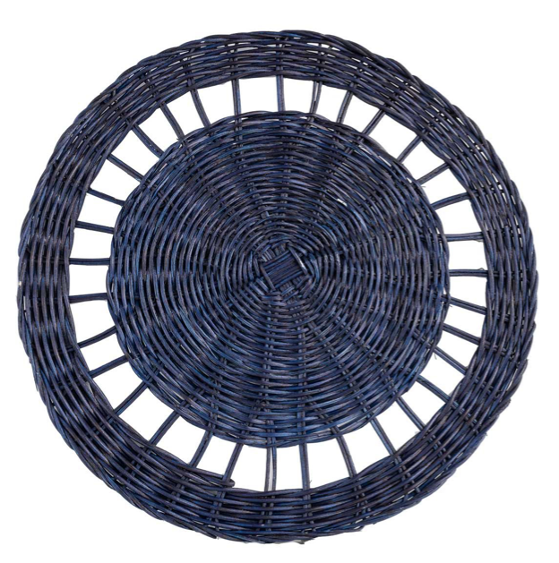 Seagrass 14" Round Navy Placemats