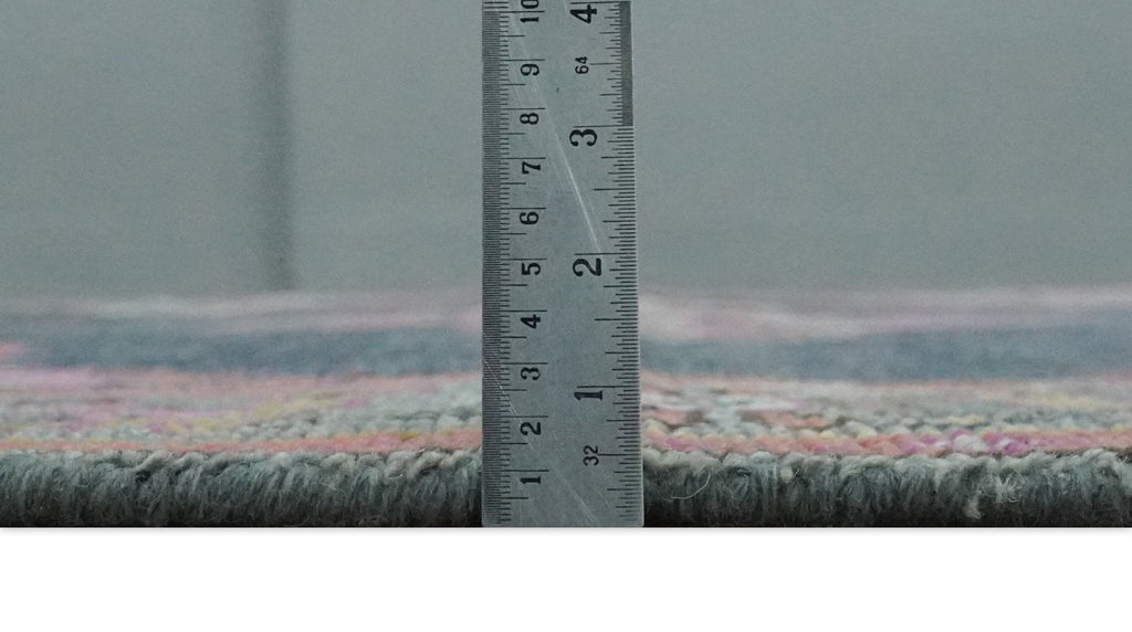 Charcoal, Gray and Pink Traditional Hand Knotted 5x8 and 6x9 Wool Area Rug