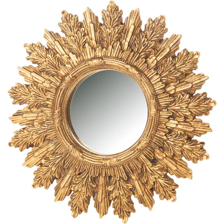 Mini Mirror Frame, Golden Medallion