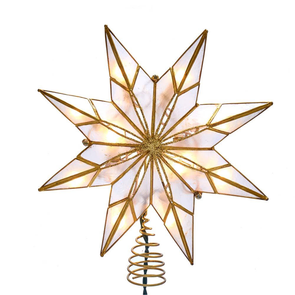 Gold Capiz Christmas Tree Topper SmithHönig