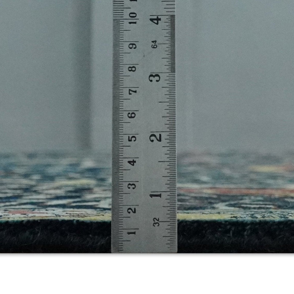 Fine The Jungle Life Peacock on tree Rug 8x10, 9x12 Hand Knotted Black and Mustard Wool Rug