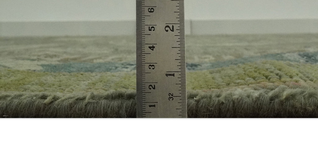 Green and Teal Traditional Hand Knotted 8x10 wool area rug