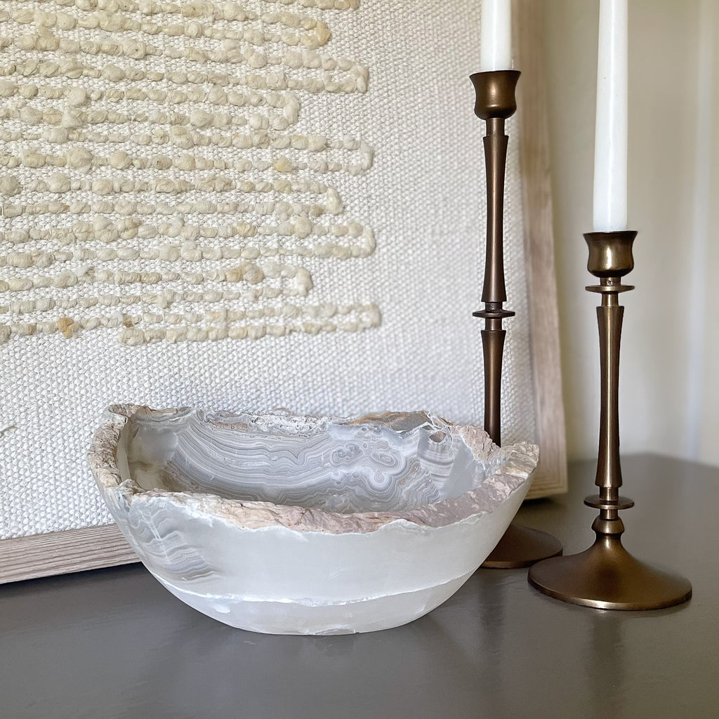 Hand Carved Grey Onyx Bowl