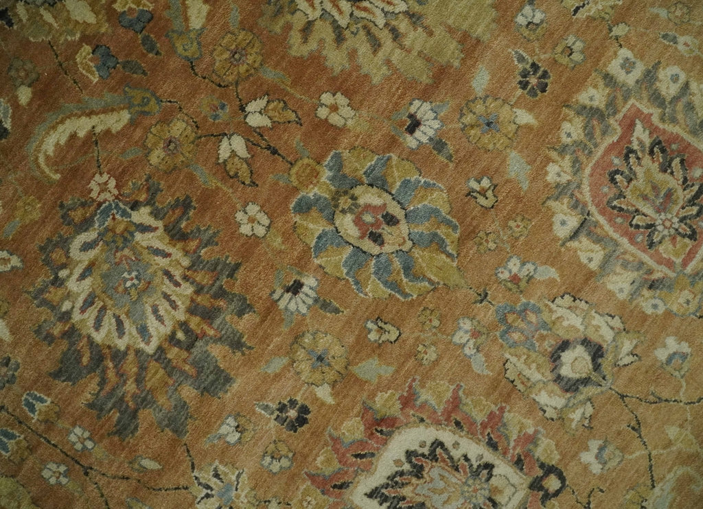 Hand knotted Beige, Ivory and Brown 8x10 Hand knotted Oushak Area Rug