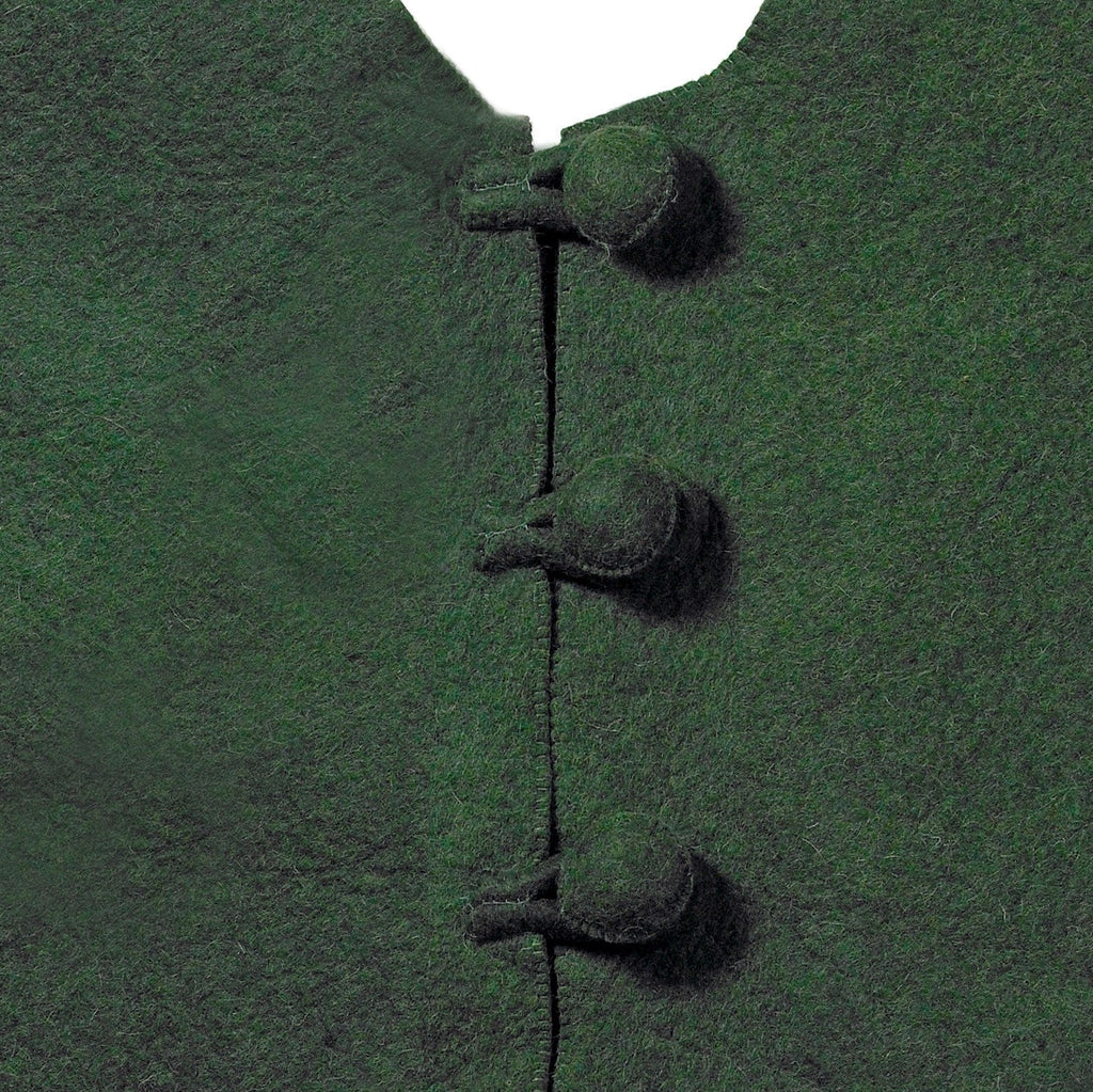 Handmade Green Leaves Felt Christmas Tree Skirt 60" Arcadia Home