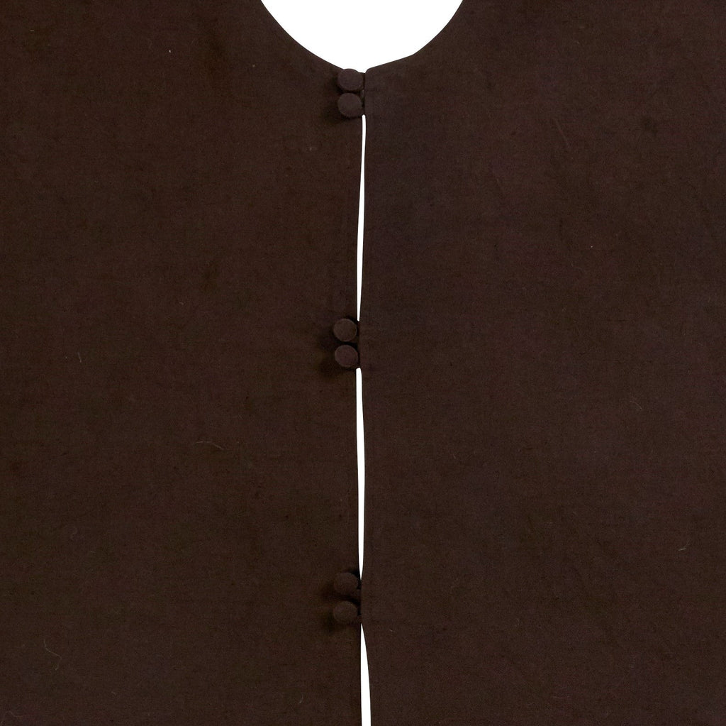 Handmade Christmas Tree Skirt Linen - Flora Border Brown - 60" Arcadia Home