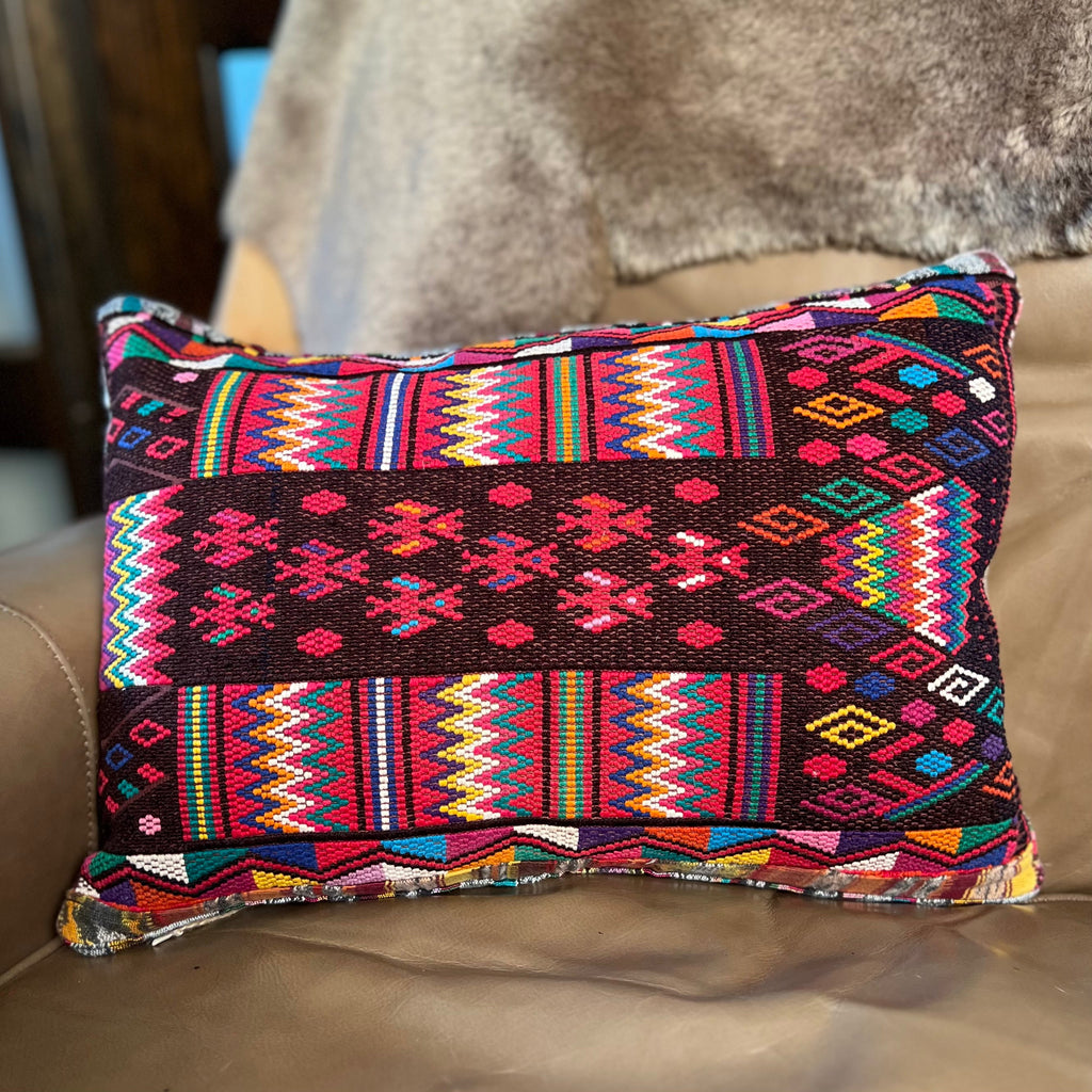 Huipil & Hemp Throw Pillow Cover