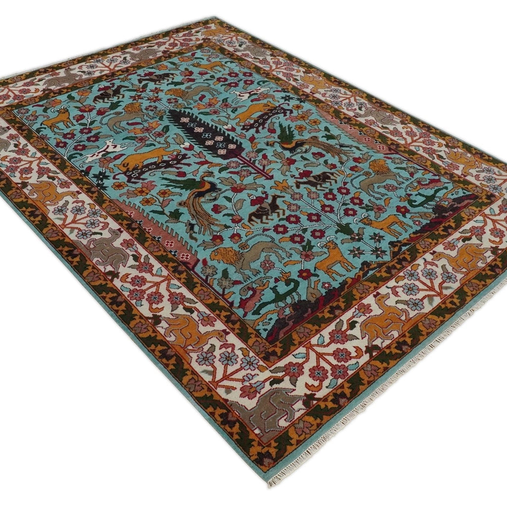 Jungle Animal Tree of Life Rug 9x12