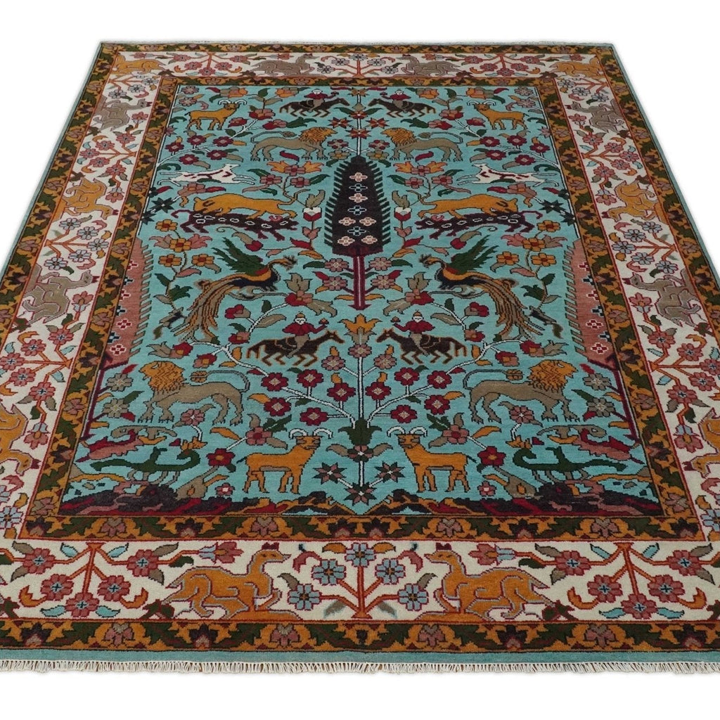 Jungle Animal Tree of Life Rug 9x12