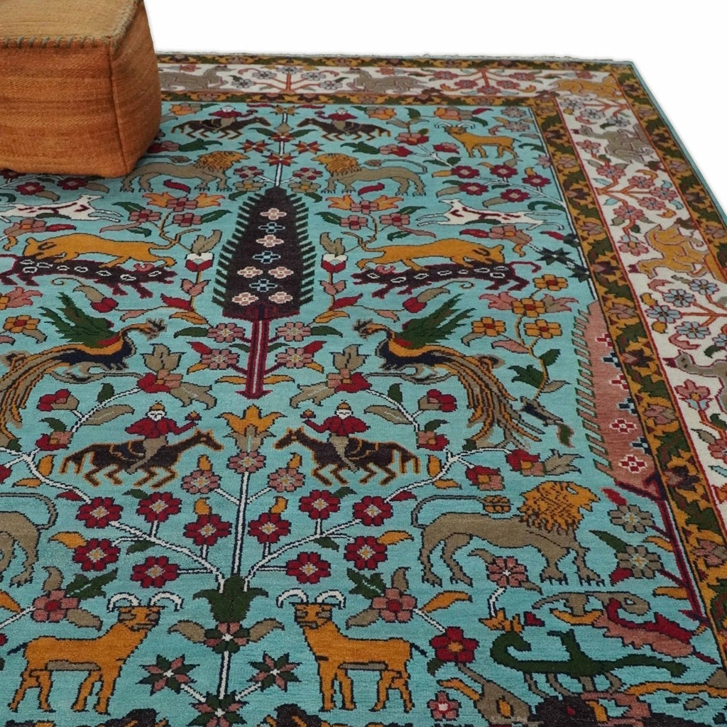 Jungle Animal Tree of Life Rug 9x12