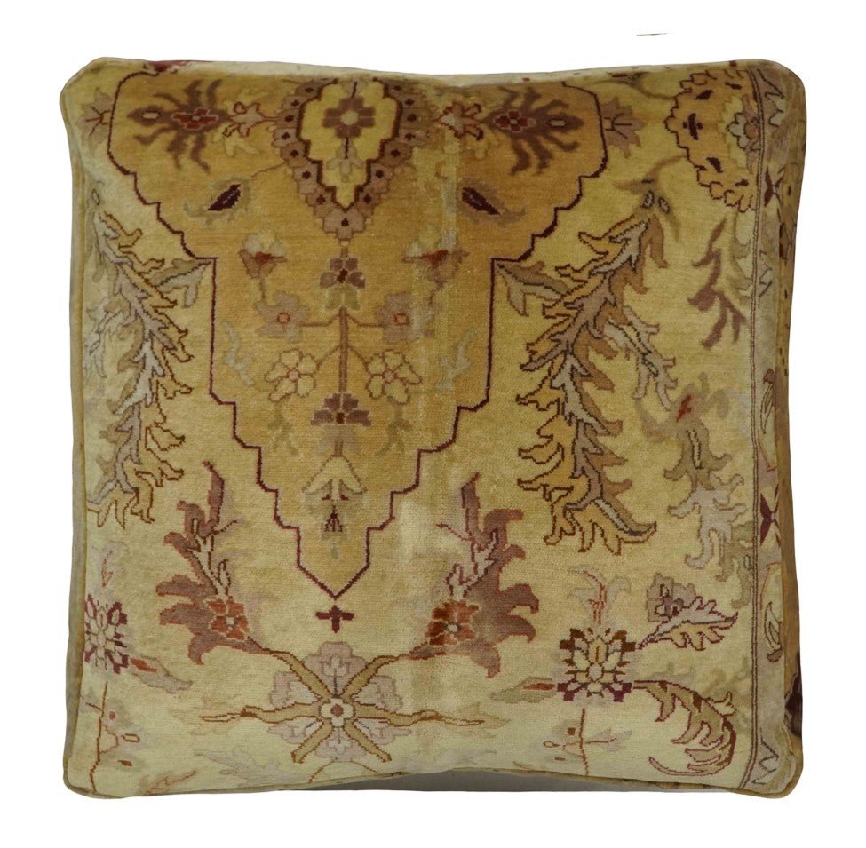 Luxury Floor Pillow made Pouf from restored fine quality hand knotted area rug |FP2