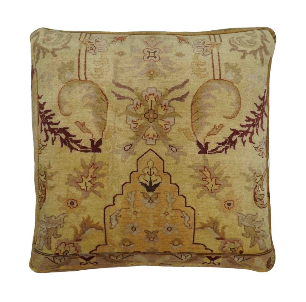 Luxury Floor Pillow made Pouf from restored fine quality hand knotted area rug |FP2