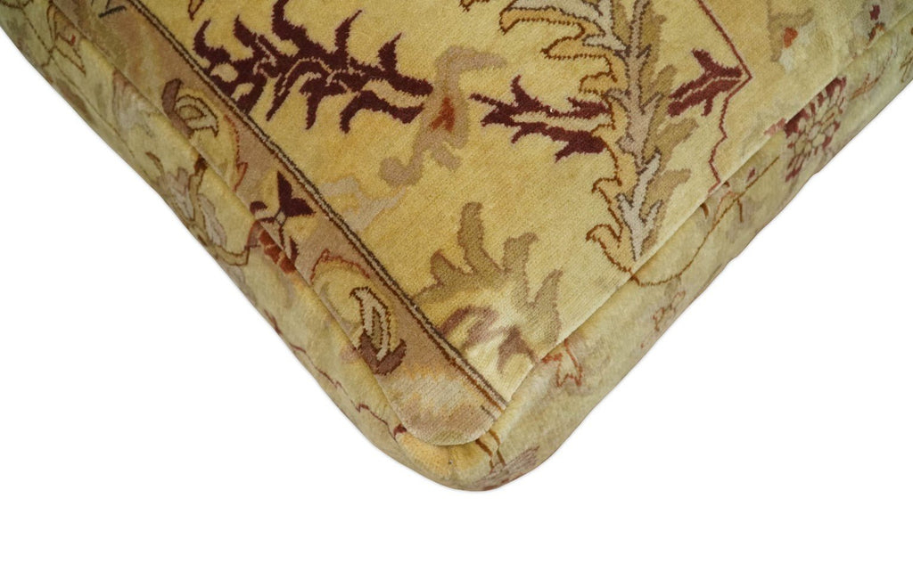 Luxury Floor Pillow made Pouf from restored fine quality hand knotted area rug |FP2