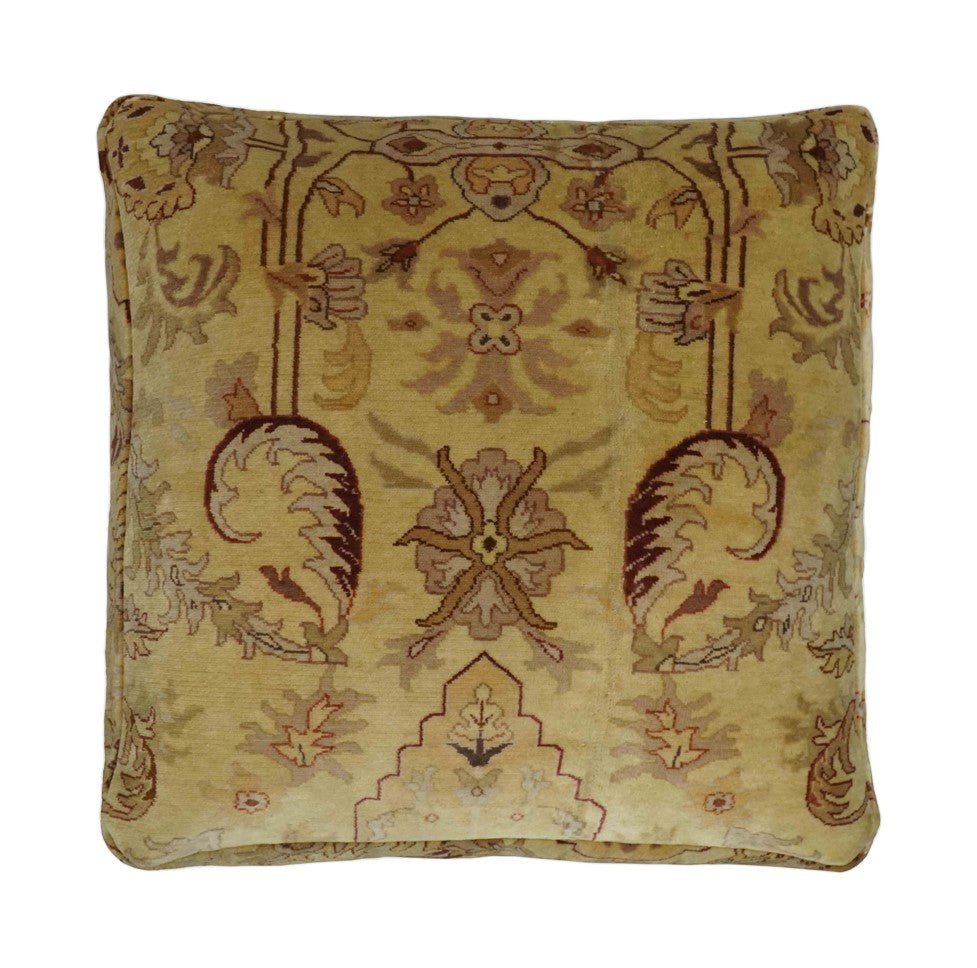 Luxury Floor Pillow made Pouf from restored fine quality hand knotted area rug |FP2