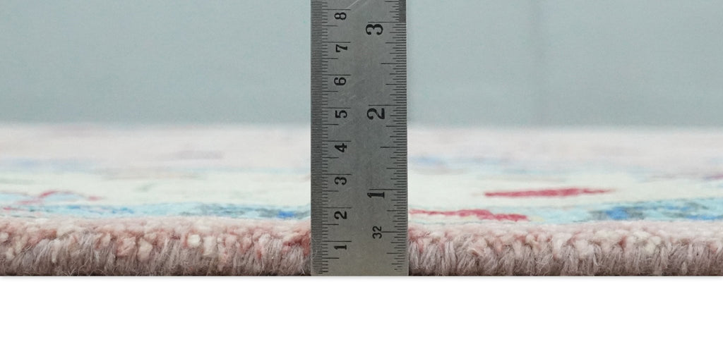 Modern Pink Rug 8x10 and 9x12 Wool Colorful Hand knotted Oushak Area Rug