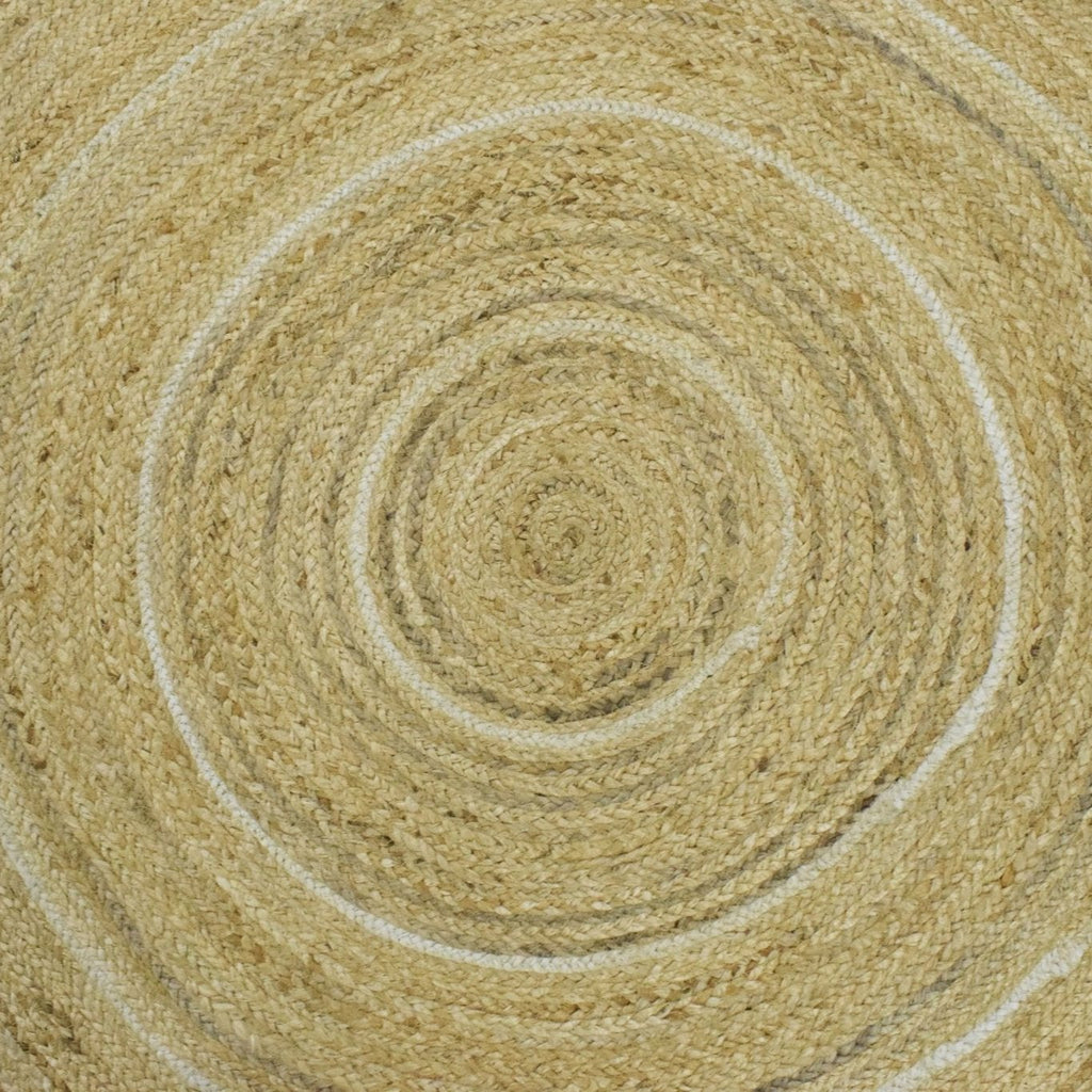 100% ALL NATURAL HAND BRAIDED ROUND JUTE RUG | JR5