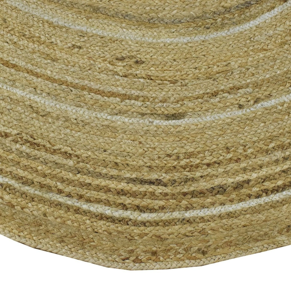 100% ALL NATURAL HAND BRAIDED ROUND JUTE RUG | JR5