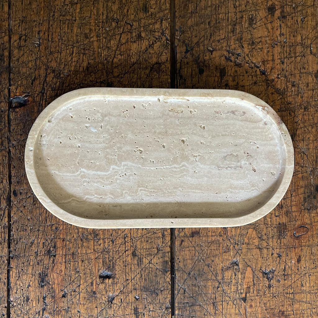 Oval Travertine Tray