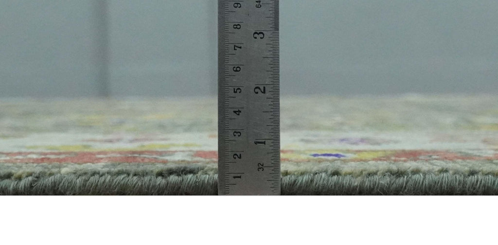 Ready 9x12 Traditional Moss Green and Silver Hand knotted Oushak Wool Area Rug