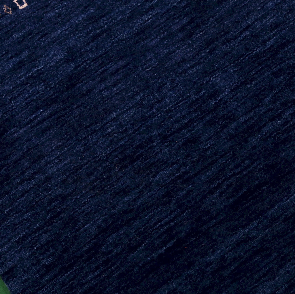 Contemporary Blue Design Hand Loomed Wool Area Rug