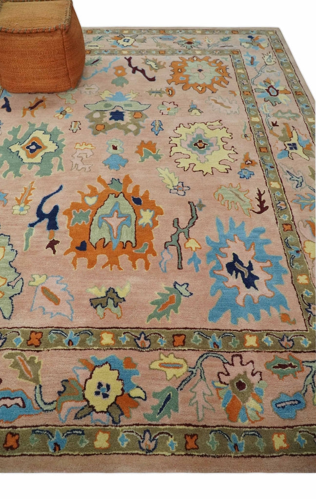 Ready to Ship Hand Tufted Pink Modern Colorful Oushak Rug, Kids, Living Room Rug