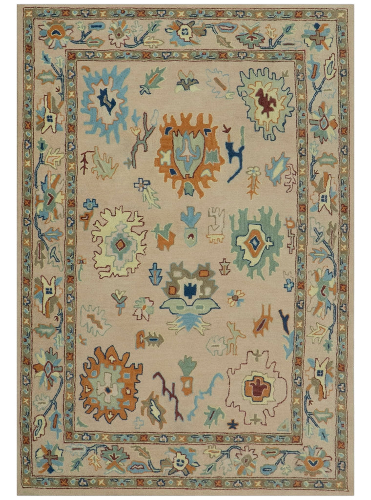 Ready to Ship Hand Tufted Pink Modern Colorful Oushak Rug, Kids, Living Room Rug