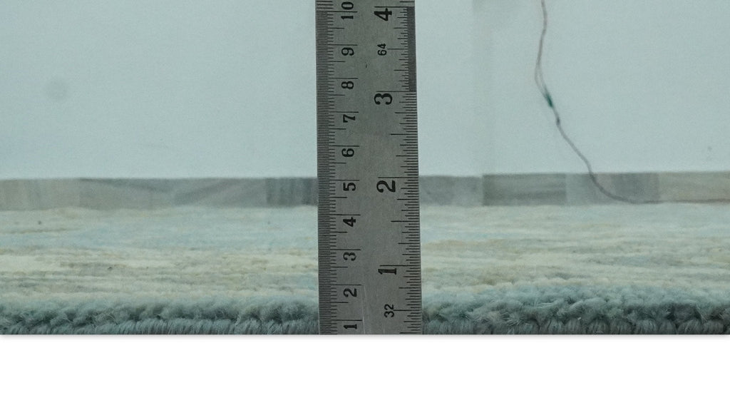 Sea Blue, Green and Ivory 8x10 Hand Knotted Traditional Oriental Oushak wool rug